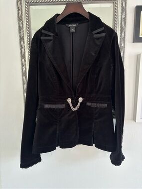 White House Black Market Velvet Jacket. EUC.